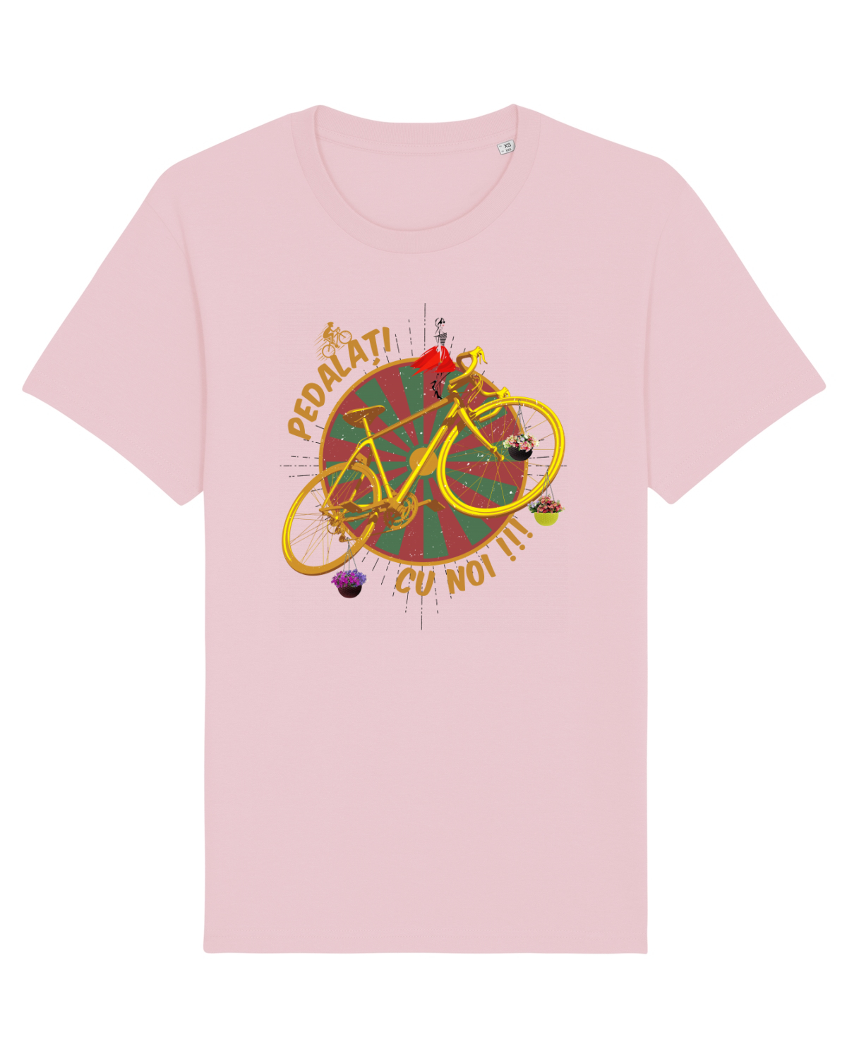 Tricou mânecă scurtă Unisex Rocker Cotton Pink