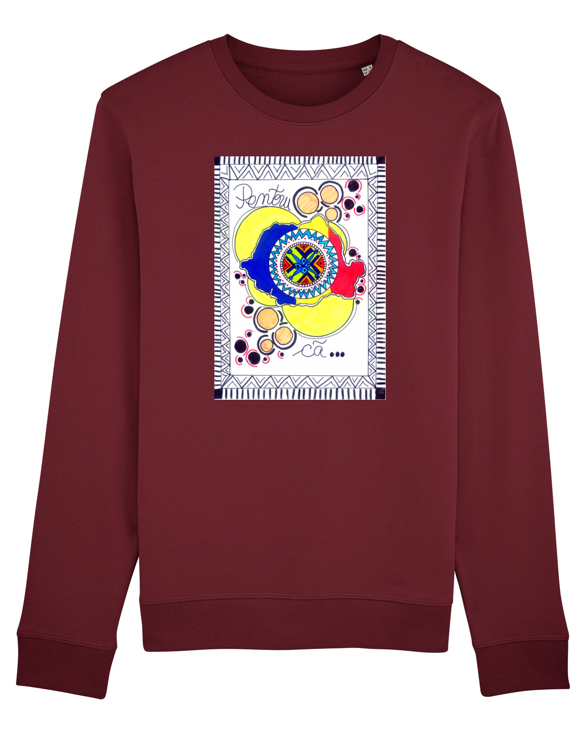 Bluză mânecă lungă Unisex Rise Burgundy