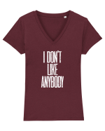 I don't like anybody Tricou mânecă scurtă guler V Damă Evoker