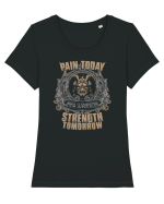Pain today Strength tomorrow Tricou mânecă scurtă guler larg fitted Damă Expresser