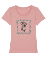 Chaos In My Brain  Tricou mânecă scurtă guler larg fitted Damă Expresser