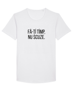 Fa-ti timp, nu scuze. Tricou mânecă scurtă guler larg Bărbat Skater