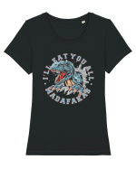 I'll Eat You All Madafakas Tricou mânecă scurtă guler larg fitted Damă Expresser