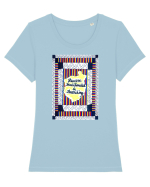 Traditia e-n trending Tricou mânecă scurtă guler larg fitted Damă Expresser