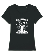 Columbofil , iubitor de porumbei Tricou mânecă scurtă guler larg fitted Damă Expresser