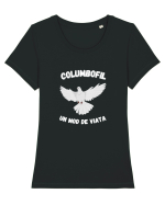 Columbofil,Un Mod De Viata  O Pasiune Tricou mânecă scurtă guler larg fitted Damă Expresser