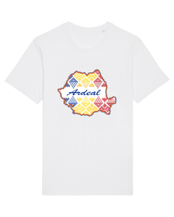 Ardeal Romania Tricolor Motive Nationale White