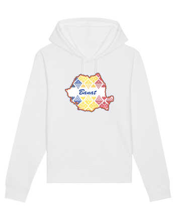 Banat Romania Tricolor Motive Nationale White