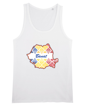 Banat Romania Tricolor Motive Nationale White