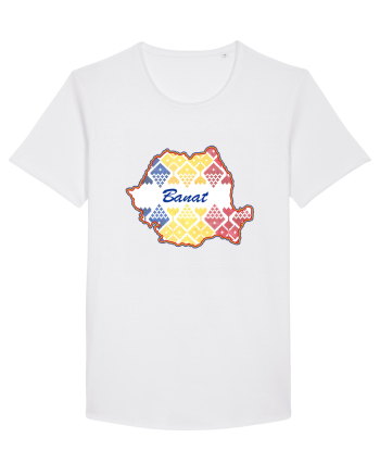 Banat Romania Tricolor Motive Nationale White
