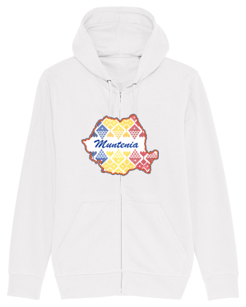 Muntenia Romania Tricolor Motive Nationale White