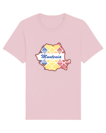 Muntenia Romania Tricolor Motive Nationale Cotton Pink