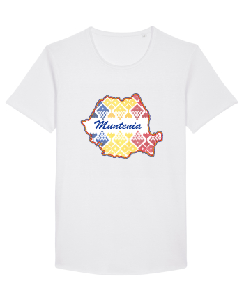 Muntenia Romania Tricolor Motive Nationale White