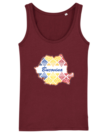Bucovina Romania Tricolor Motive Nationale Burgundy