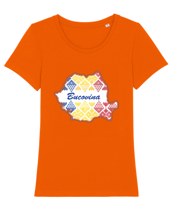 Bucovina Romania Tricolor Motive Nationale Bright Orange