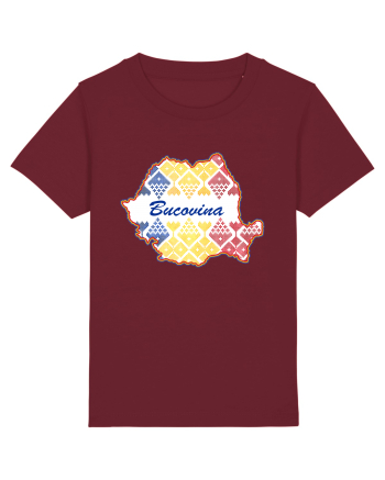 Bucovina Romania Tricolor Motive Nationale Burgundy