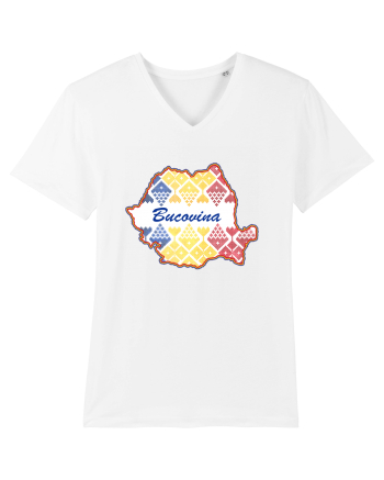 Bucovina Romania Tricolor Motive Nationale White