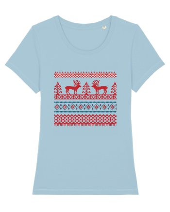 Craciun Romania motiv traditional Sky Blue