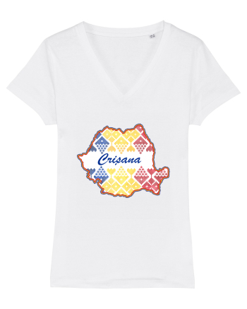 Crisana Romania Tricolor Motive Nationale White