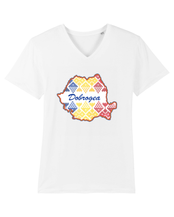 Dobrogea Romania Tricolor Motive Nationale White