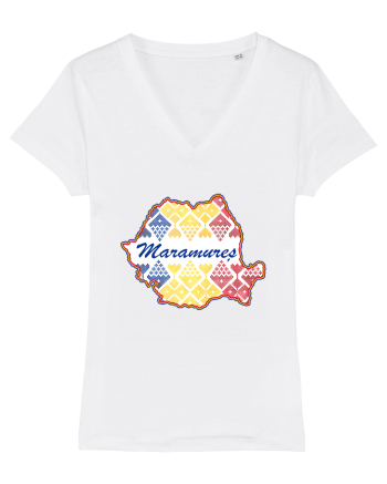 Maramures Romania Tricolor Motive Nationale White