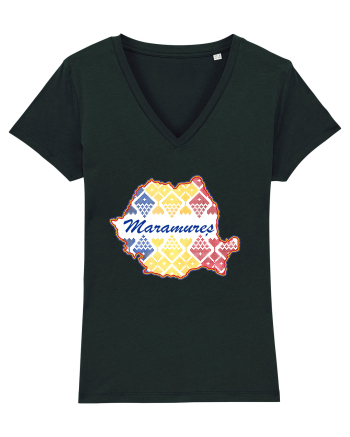 Maramures Romania Tricolor Motive Nationale Black