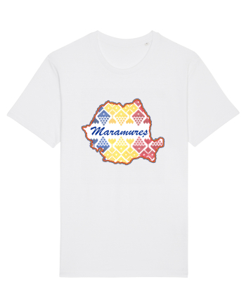 Maramures Romania Tricolor Motive Nationale White