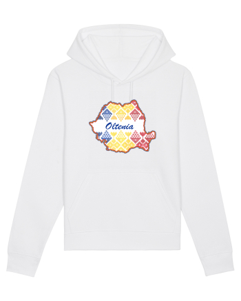 Oltenia Romania Tricolor Motive Nationale White