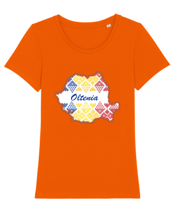Oltenia Romania Tricolor Motive Nationale Bright Orange