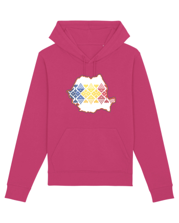 Romania Tricolor Motive Nationale Raspberry