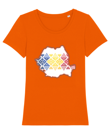 Romania Tricolor Motive Nationale Bright Orange