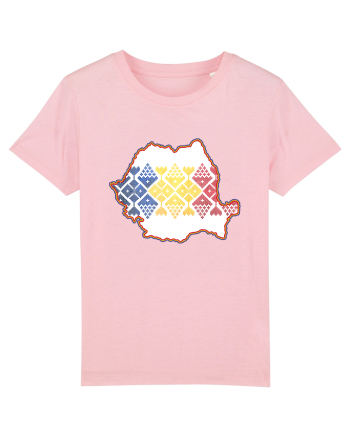Romania Tricolor Motive Nationale Cotton Pink