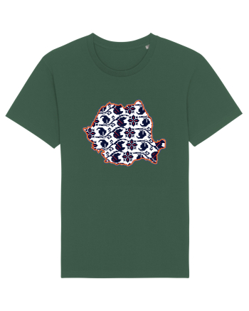 Romania Tricolor Motive Nationale Traditionale Bottle Green