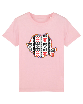 Romania Tricolor Motive Nationale Traditionale Cotton Pink