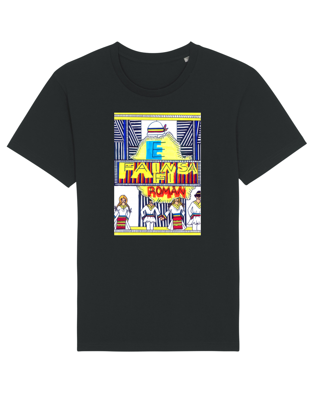 Tricou mânecă scurtă Unisex Rocker Black