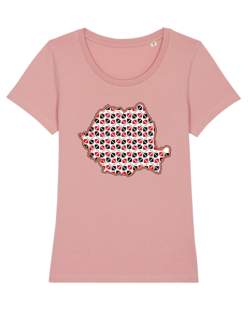 Romania Tricolor Motive Nationale Traditionale Canyon Pink