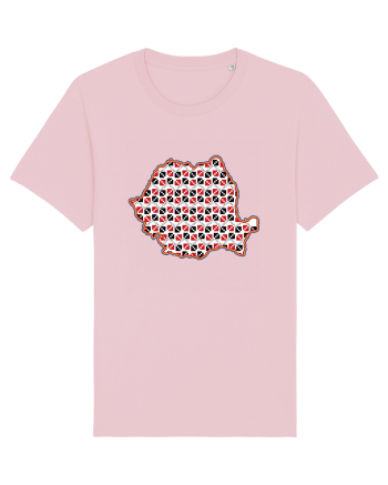 Romania Tricolor Motive Nationale Traditionale Cotton Pink