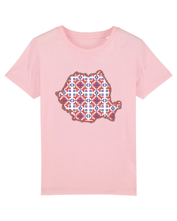 Romania Tricolor Motive Nationale Traditionale Cotton Pink
