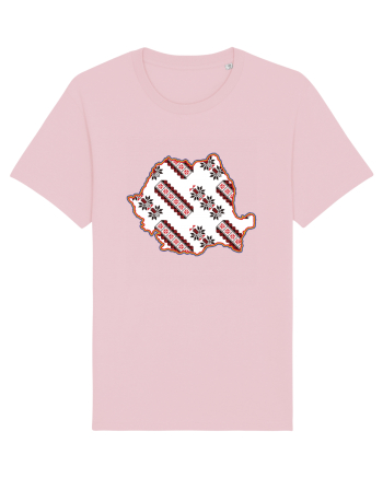 Romania Tricolor Motive Nationale Traditionale Cotton Pink