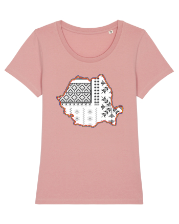Romania Tricolor Motive Nationale Traditionale Canyon Pink