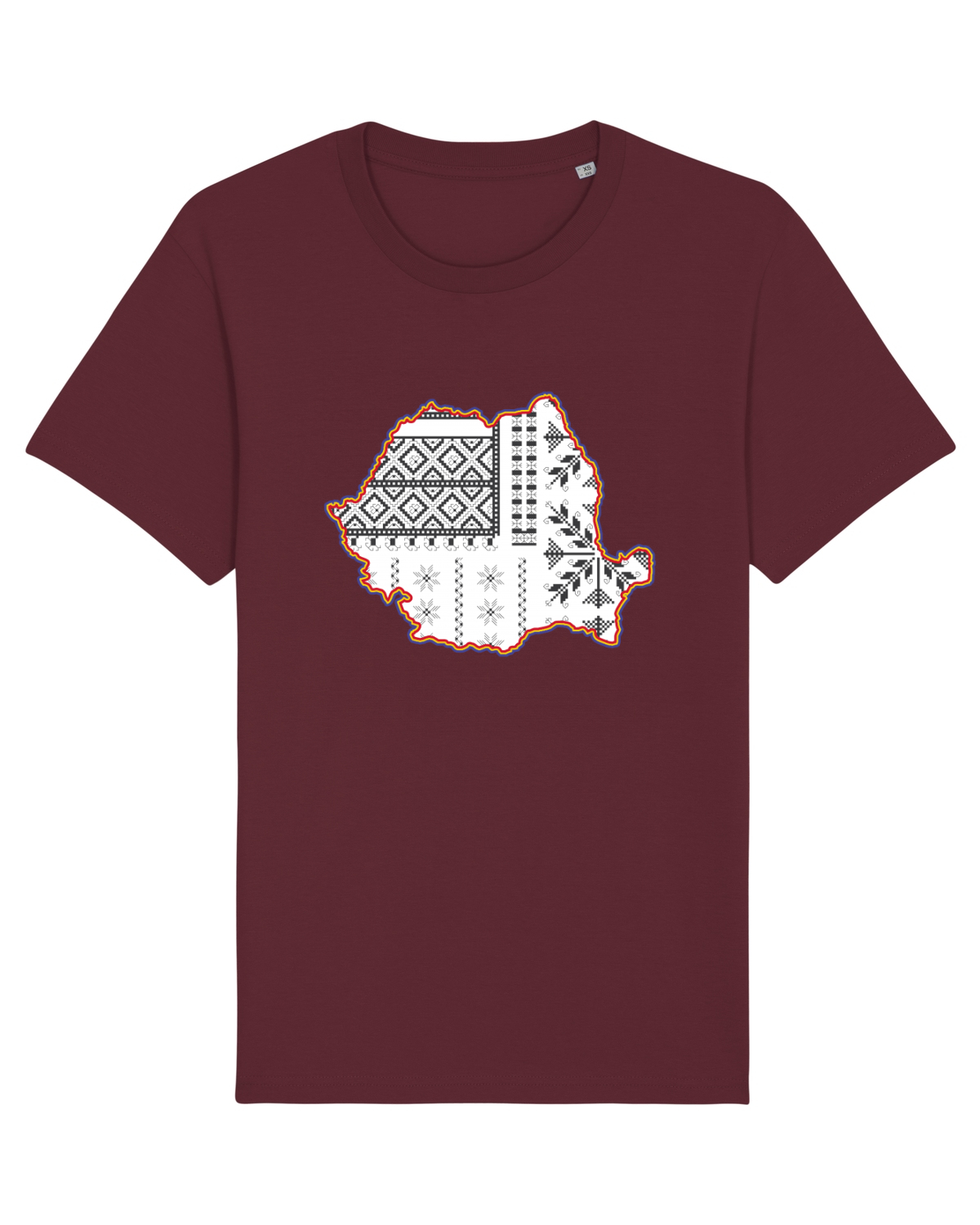 Tricou mânecă scurtă Unisex Rocker Burgundy