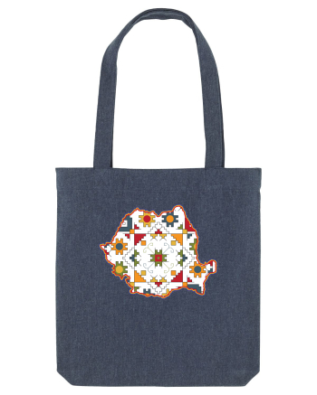 Romania Tricolor Motive Nationale Traditionale Midnight Blue