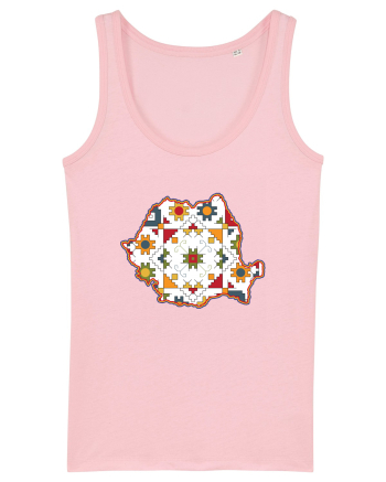 Romania Tricolor Motive Nationale Traditionale Cotton Pink