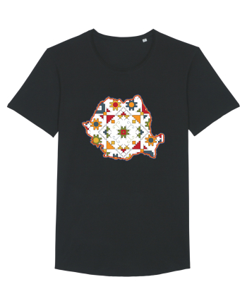Romania Tricolor Motive Nationale Traditionale Black
