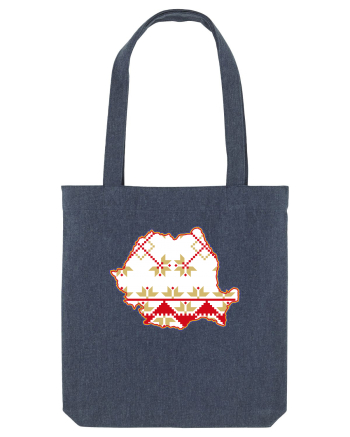 Romania Tricolor Motive Nationale Traditionale Midnight Blue