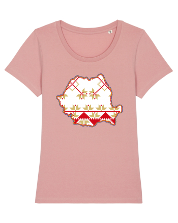 Romania Tricolor Motive Nationale Traditionale Canyon Pink