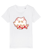 Romania Tricolor Motive Nationale Traditionale Tricou mânecă scurtă  Copii Mini Creator