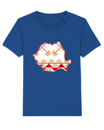 Romania Tricolor Motive Nationale Traditionale Majorelle Blue
