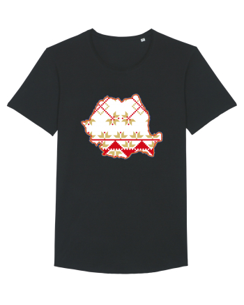 Romania Tricolor Motive Nationale Traditionale Black