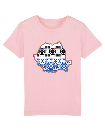 Romania Tricolor Motive Nationale Traditionale Cotton Pink